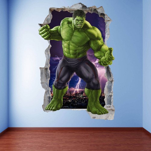 Adesivo murale hulk supereroe - murale,