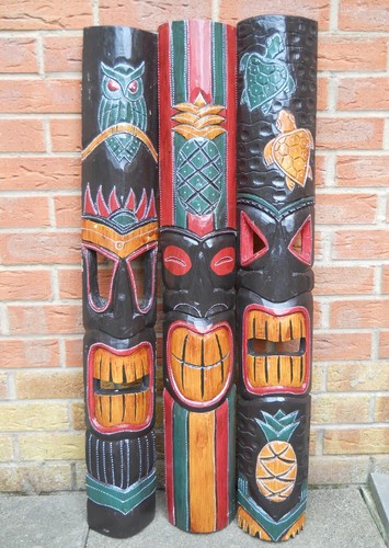 Maschera tiki legno - legno, intagliato