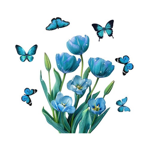 Adesivo creativo vetro fiore - adesivo,