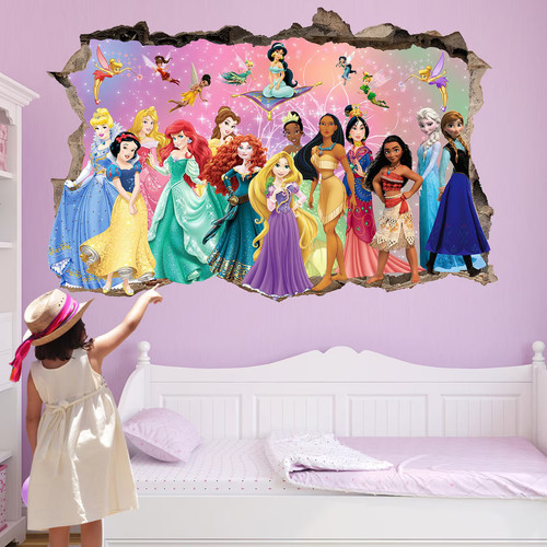 Adesivo murale principessa